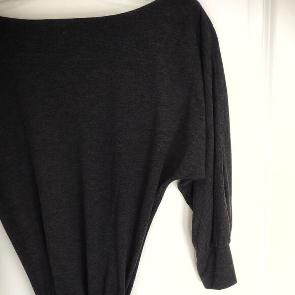 Banana Republic Grey Sweater Tunic Tee Belted Jersey Knit XS - Picture 8 of 10